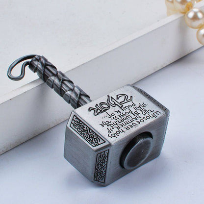 edc Stress-relieving toy Thor's Hammer Metal fingertip spinner playpiece, rotating stress-relieving small item, black technology