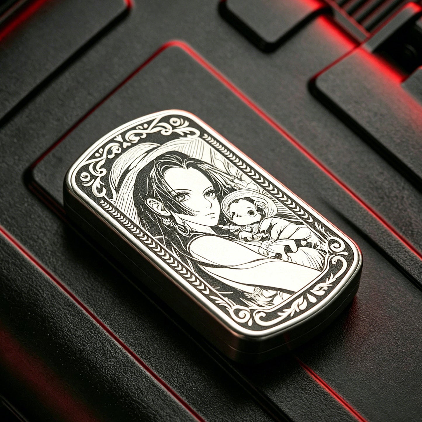 edc trine card relieving toy titanium alloy popa Coin stress-relieving magic tool fidget gyro handle piece