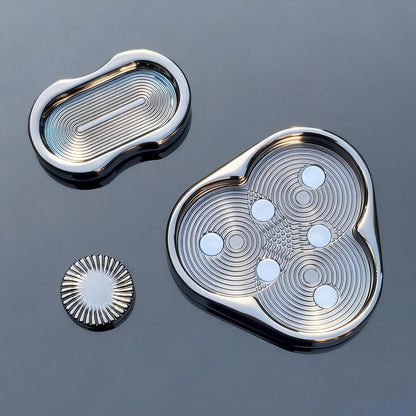 edc Stress-relieving Toy Three-ring card-pushing player Play piece, Papa Coin, adult stress-relieving Black technology fidget Spinner metal