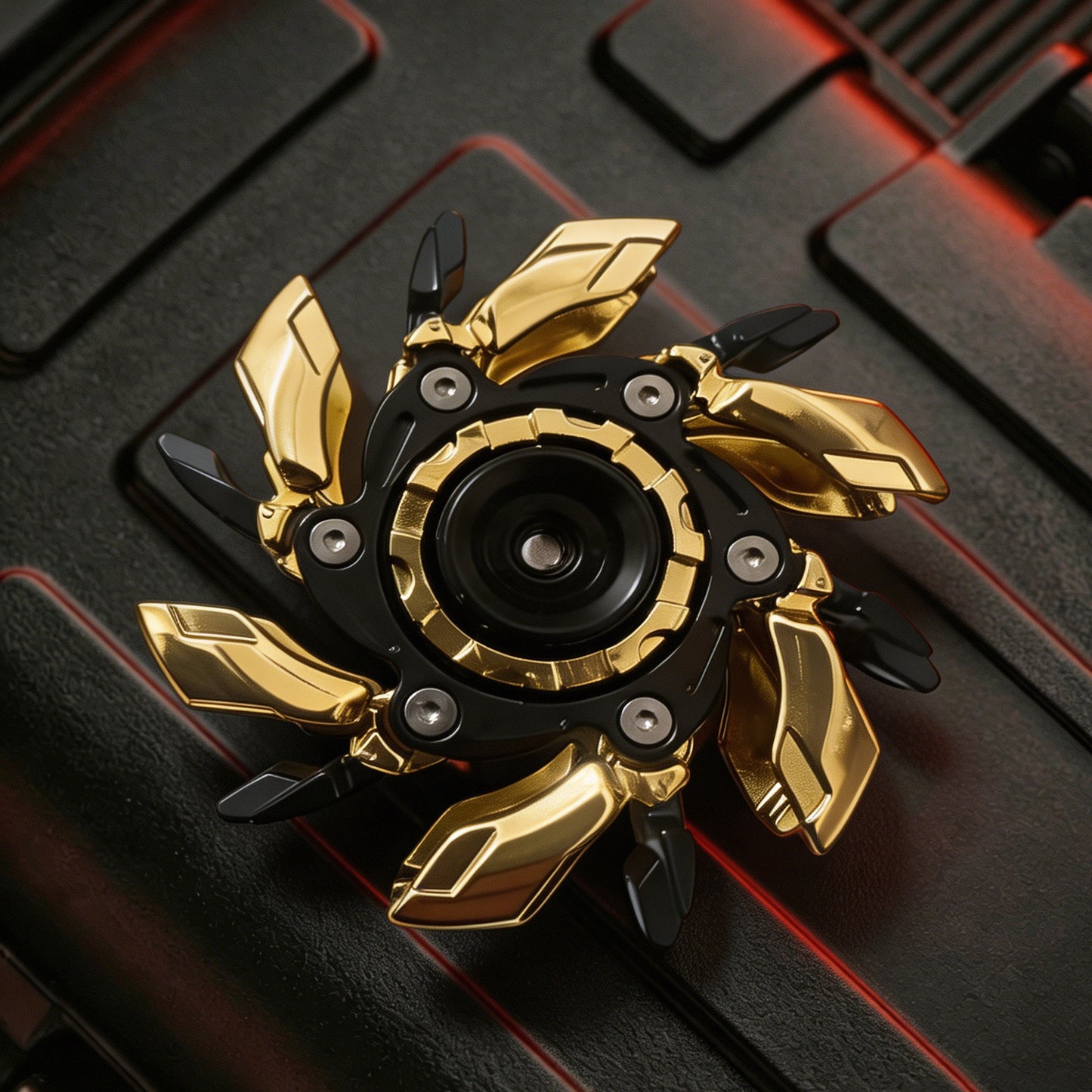Irritable 08 Alloy metal open-armor fidget Spinner edc stress-relieving toy, a boring and stress-relieving tool for boys, a handle piece