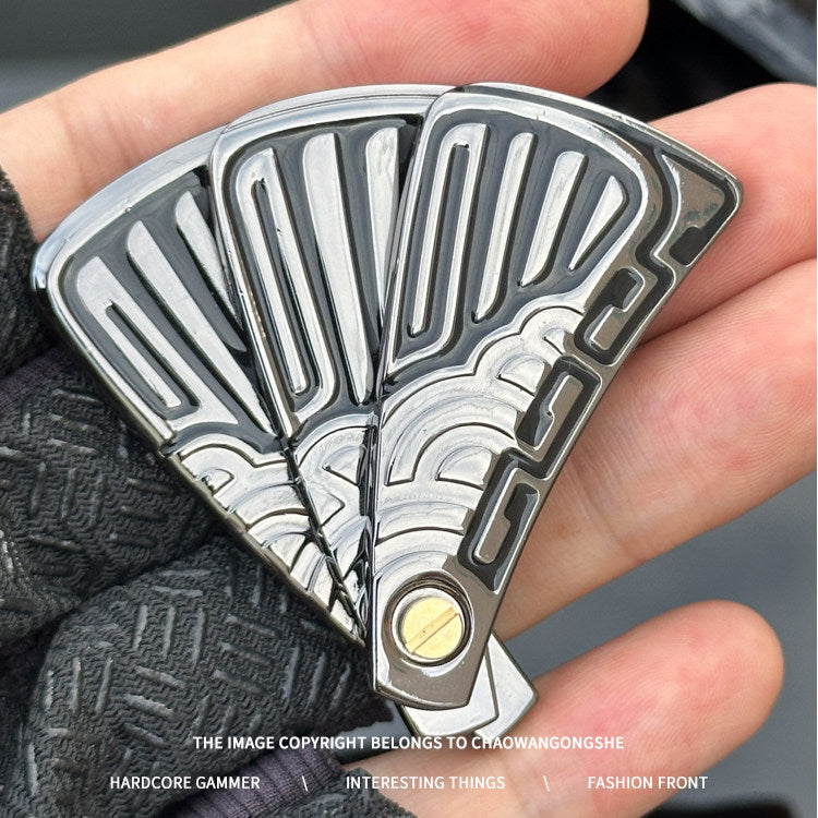 edc Stress-relieving toys, folding fans, push cards, stress-relieving gadgets, Papa Coin hand-held toys, Papa Coin metal adult gyroscopes