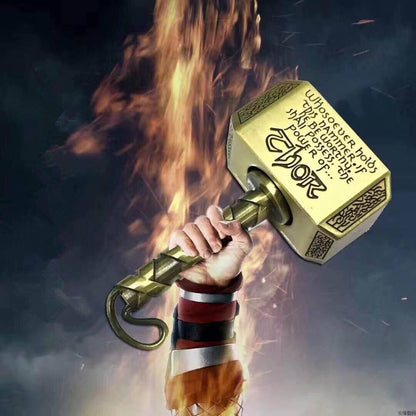 edc Stress-relieving toy Thor's Hammer Metal fingertip spinner playpiece, rotating stress-relieving small item, black technology