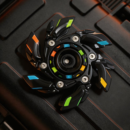 Irritable 08 Alloy metal open-armor fidget Spinner edc stress-relieving toy, a boring and stress-relieving tool for boys, a handle piece