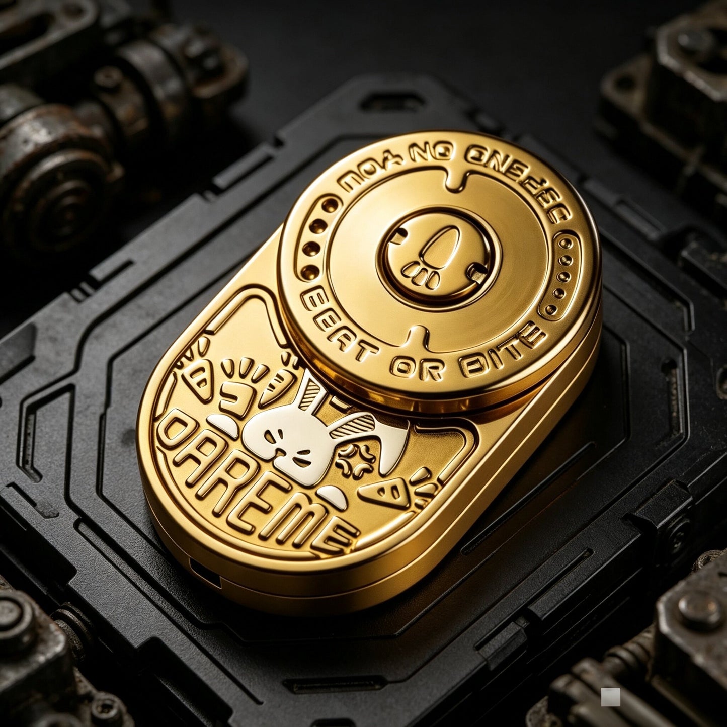 The Irritable Rabbit MIX Card-Pushing Rhythm Stainless Steel Mechanical Ratchet EDC stress-relieving toy and trendy fidget gyro is a must-have