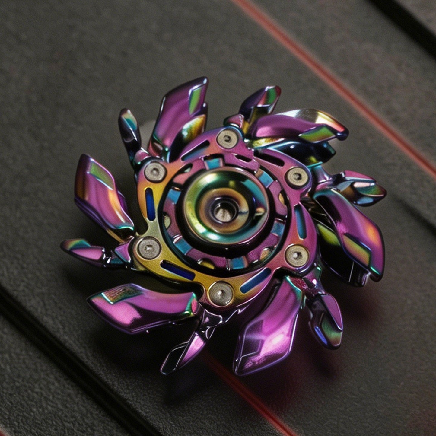 Irritable 08 Alloy metal open-armor fidget Spinner edc stress-relieving toy, a boring and stress-relieving tool for boys, a handle piece