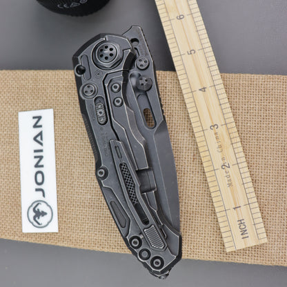 District 9 Catastrophe black stone wash finish
