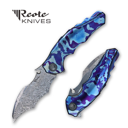 Reate Dragon 3 Damascus Blade Timascus Handle