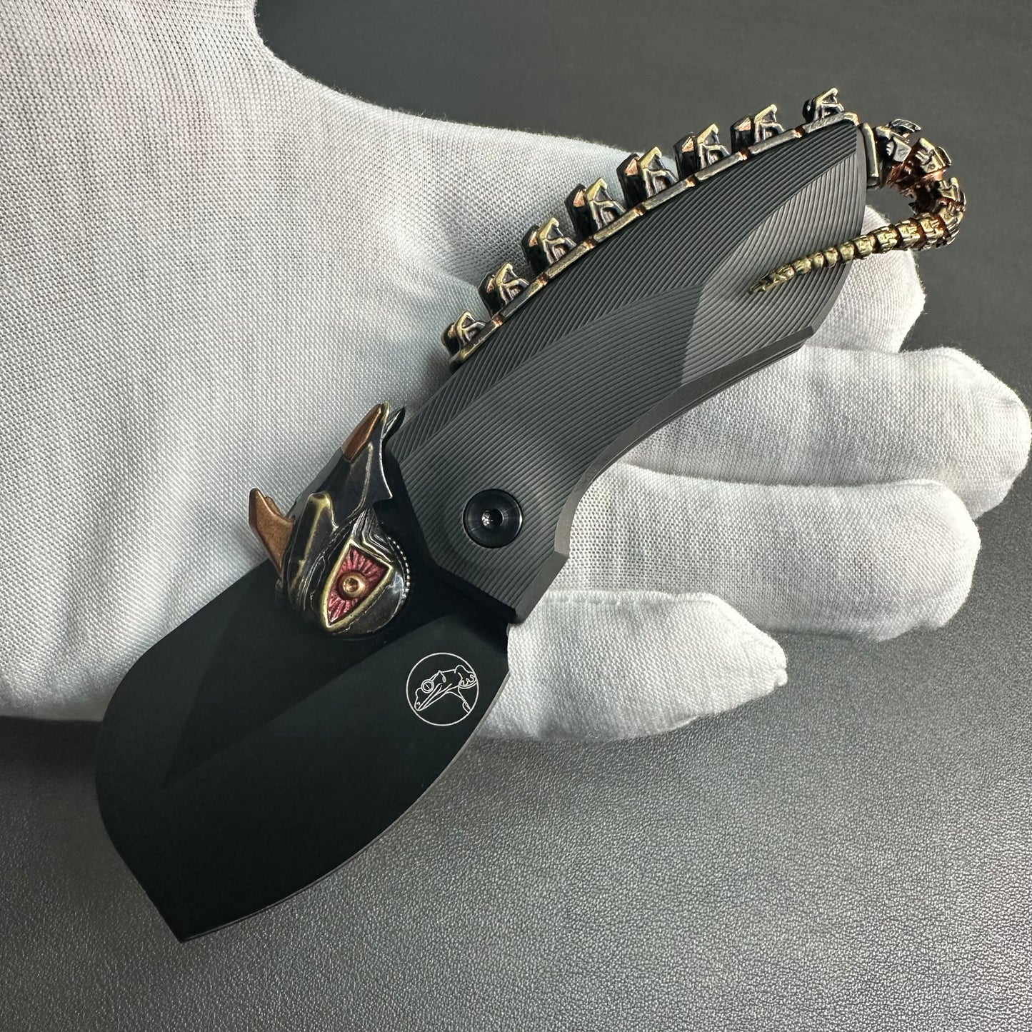 Gecko VIP exclusive version Blade Show custom limited black gold backspacer