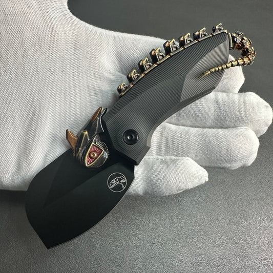 Gecko VIP exclusive version Blade Show custom limited black gold backspacer