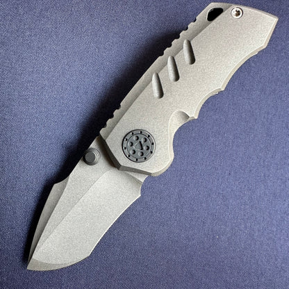 SANGYUTOU Fat Snow Titanium handle M390 blade steel micro folding knife