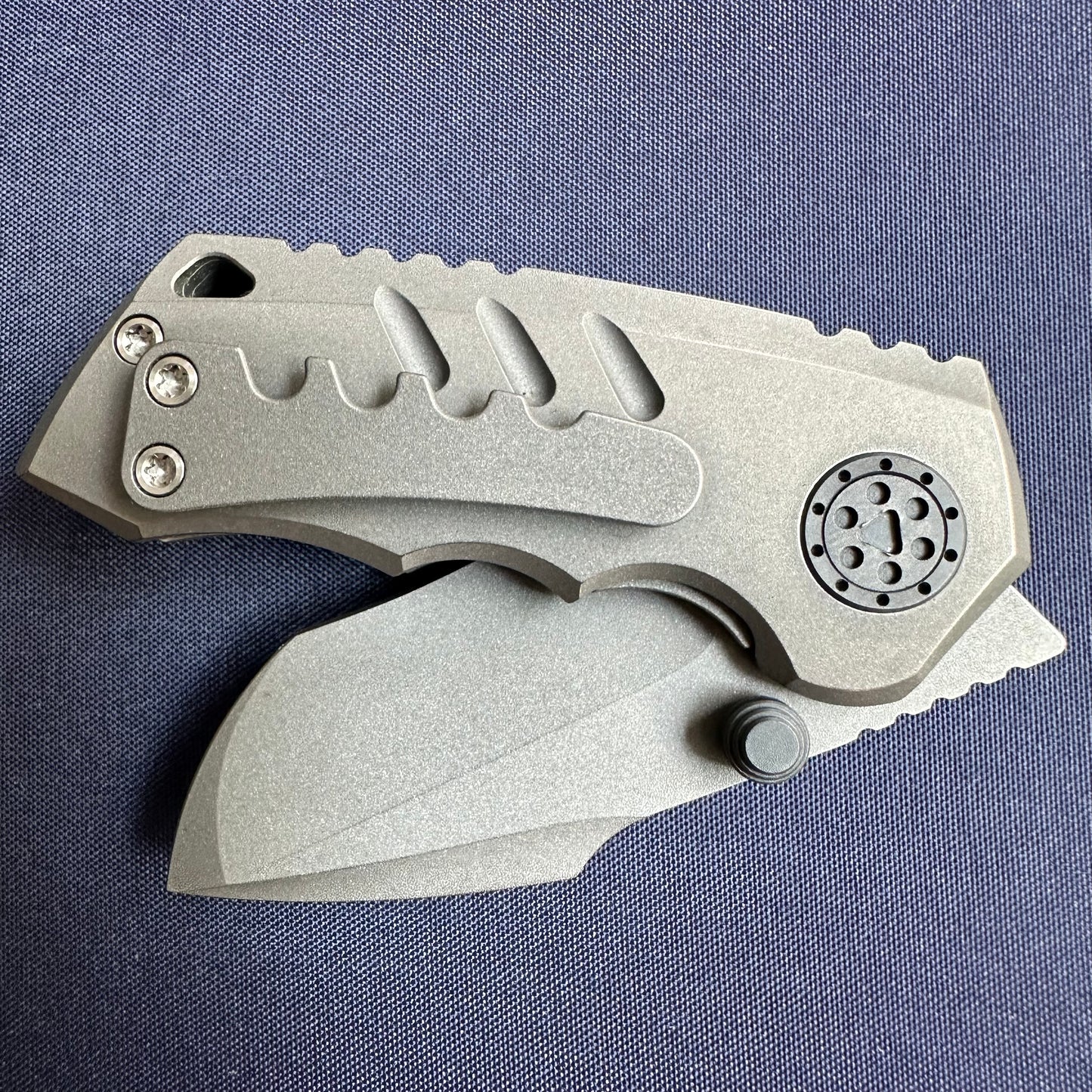 SANGYUTOU Fat Snow Titanium handle M390 blade steel micro folding knife