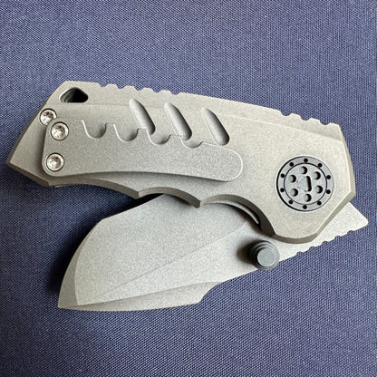 SANGYUTOU Fat Snow Titanium handle M390 blade steel micro folding knife