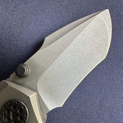 SANGYUTOU Fat Snow Titanium handle M390 blade steel micro folding knife