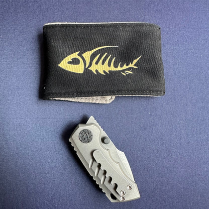 SANGYUTOU Fat Snow Titanium handle M390 blade steel micro folding knife