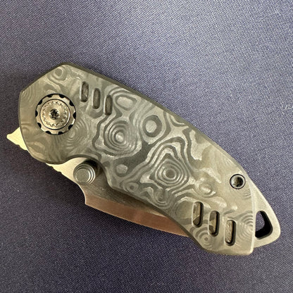 SANGYUTOU Fat Soul carbon fiber scales M390 blade steel micro folding knife