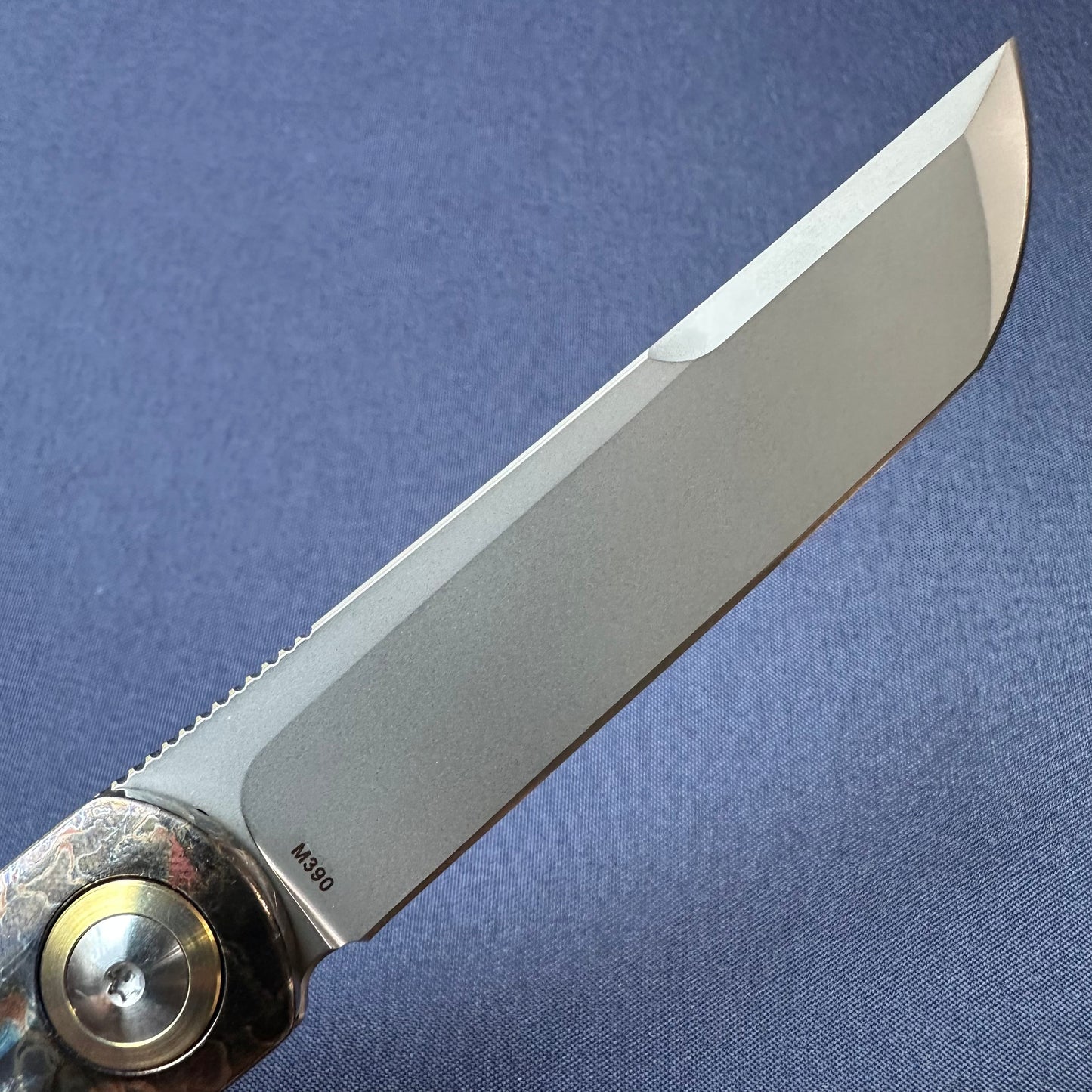 Chen Ziping CH1005 Lightning Strike Timascus — 8/10, knife only.