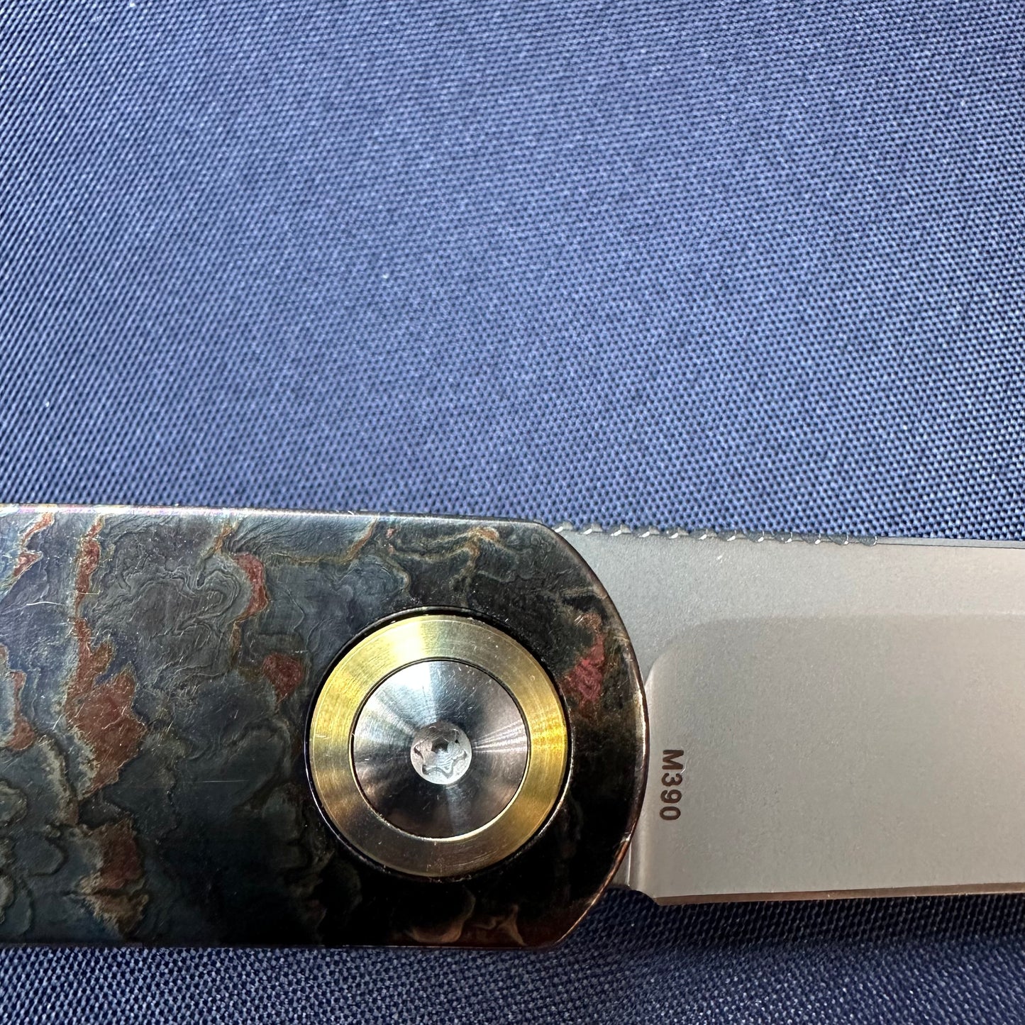Chen Ziping CH1005 Lightning Strike Timascus — 8/10, knife only.