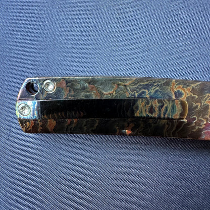Chen Ziping CH1005 Lightning Strike Timascus — 8/10, knife only.