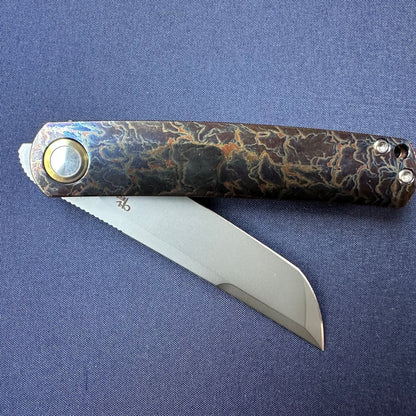 Chen Ziping CH1005 Lightning Strike Timascus — 8/10, knife only.