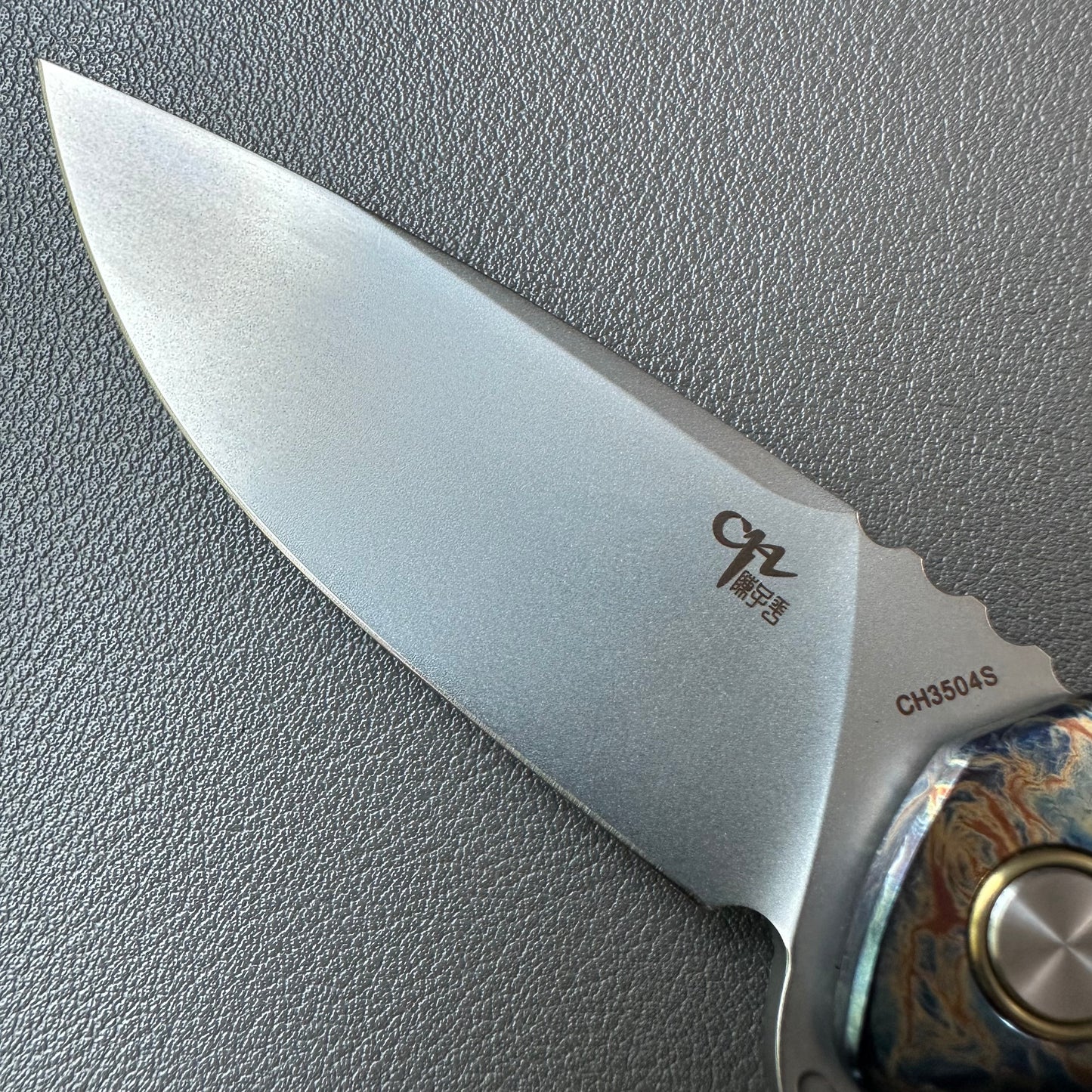 Chen Ziping CH3504s Lightning Strike Timascus — 8/10, knife only.