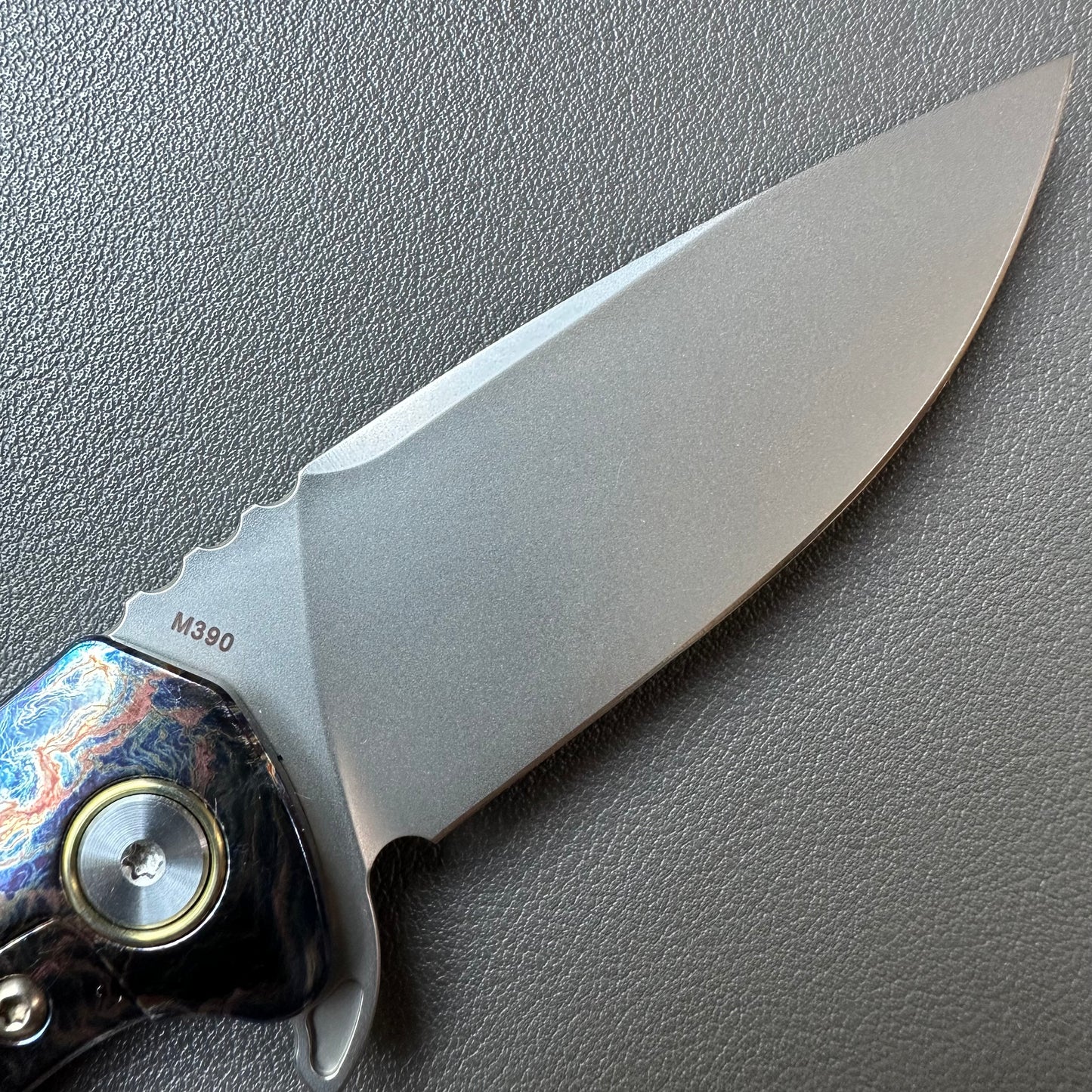 Chen Ziping CH3504s Lightning Strike Timascus — 8/10, knife only.