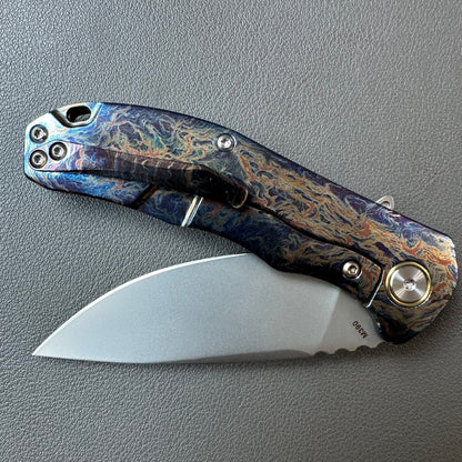 Chen Ziping CH3504s Lightning Strike Timascus — 8/10, knife only.