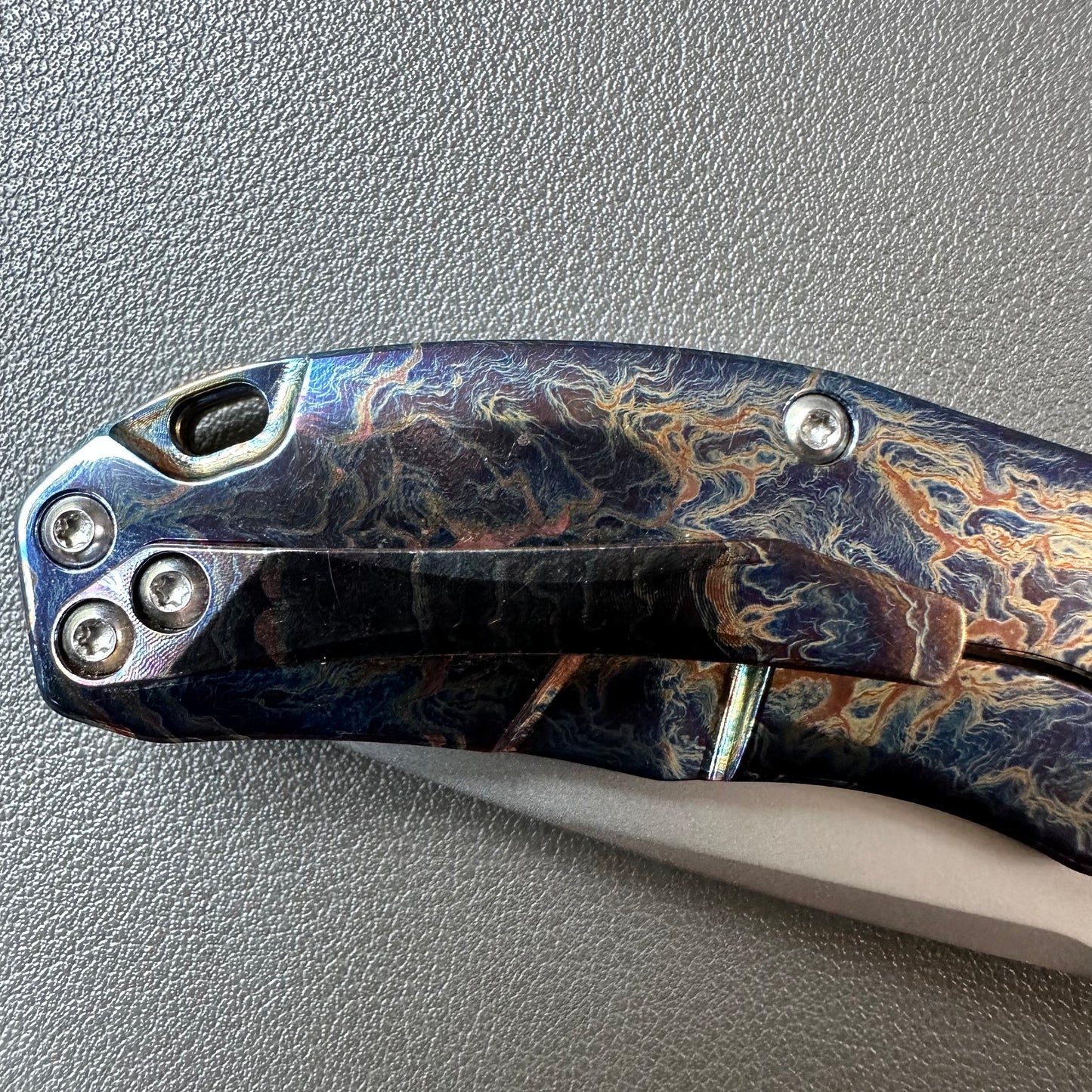 Chen Ziping CH3504s Lightning Strike Timascus — 8/10, knife only.