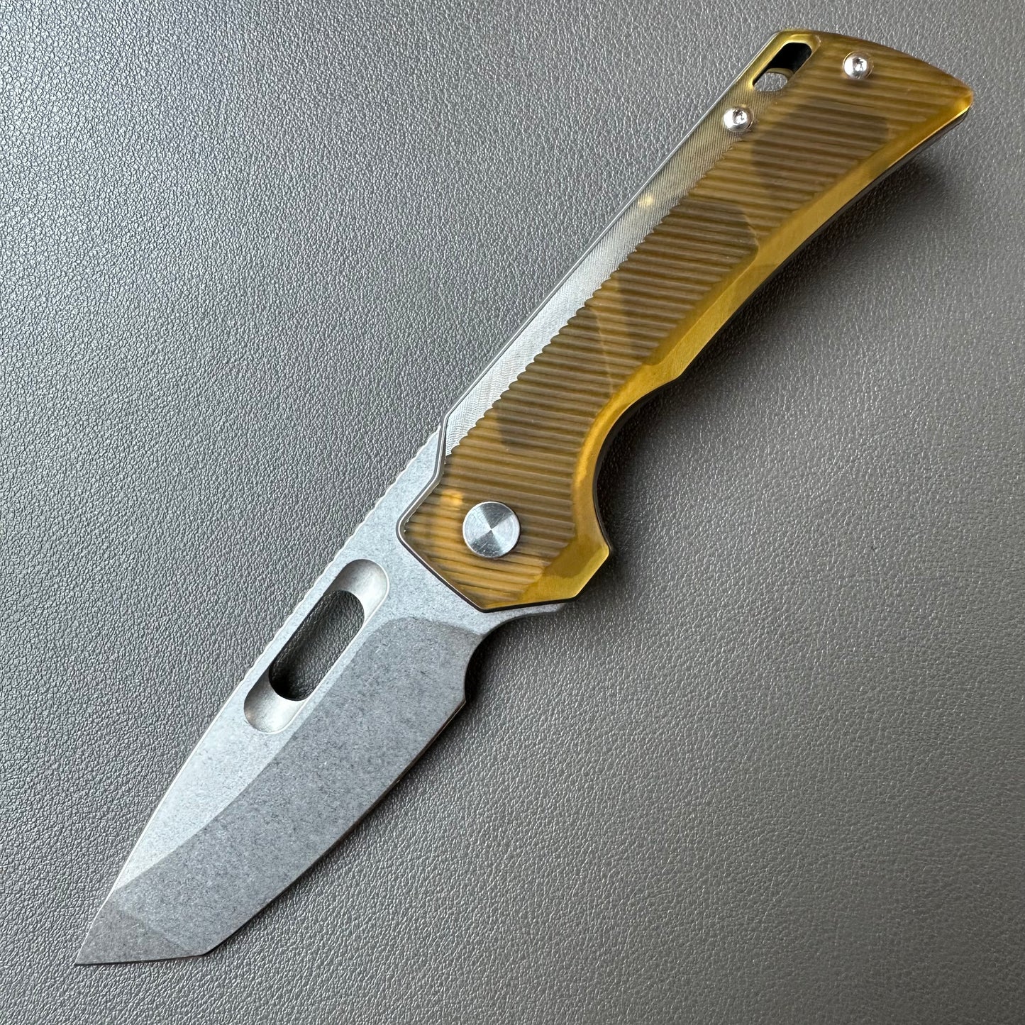 SRM 14C28N steel Ultem handle stone wash finish  — 8/10, knife only.