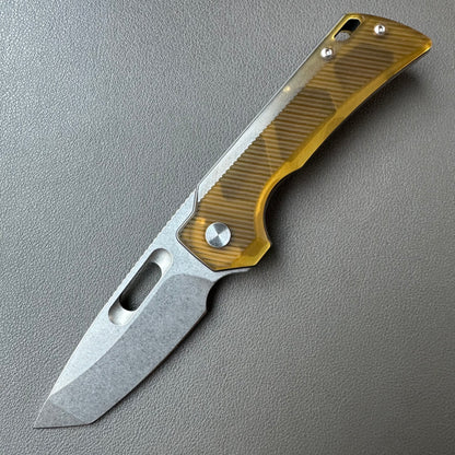 SRM 14C28N steel Ultem handle stone wash finish  — 8/10, knife only.