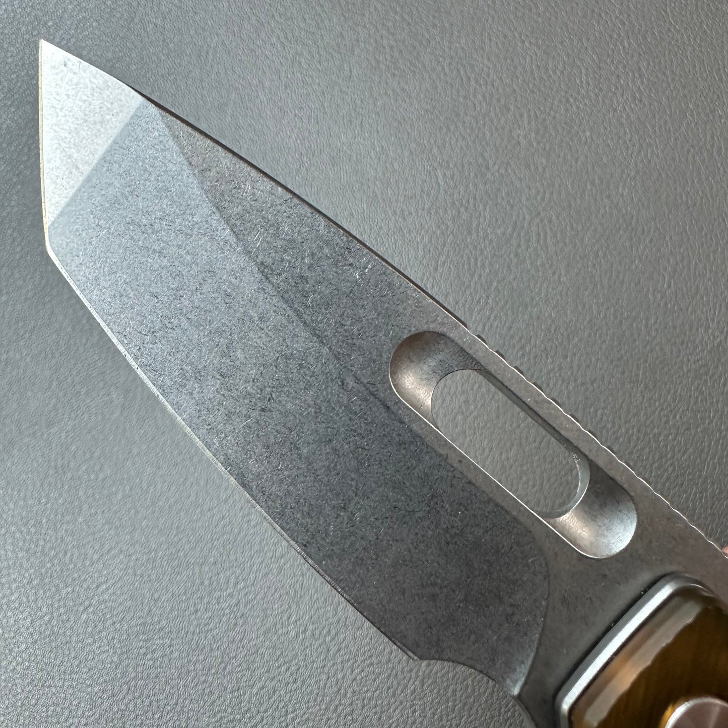 SRM 14C28N steel Ultem handle stone wash finish  — 8/10, knife only.