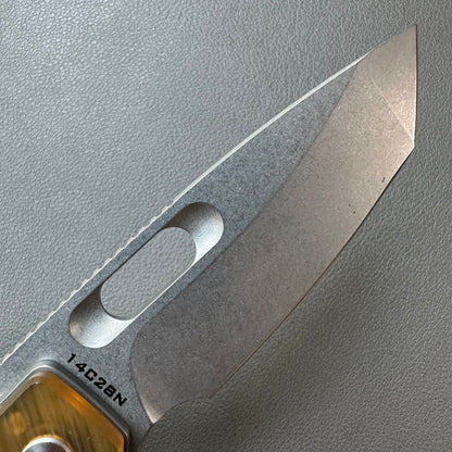 SRM 14C28N steel Ultem handle stone wash finish  — 8/10, knife only.