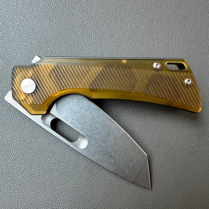 SRM 14C28N steel Ultem handle stone wash finish  — 8/10, knife only.