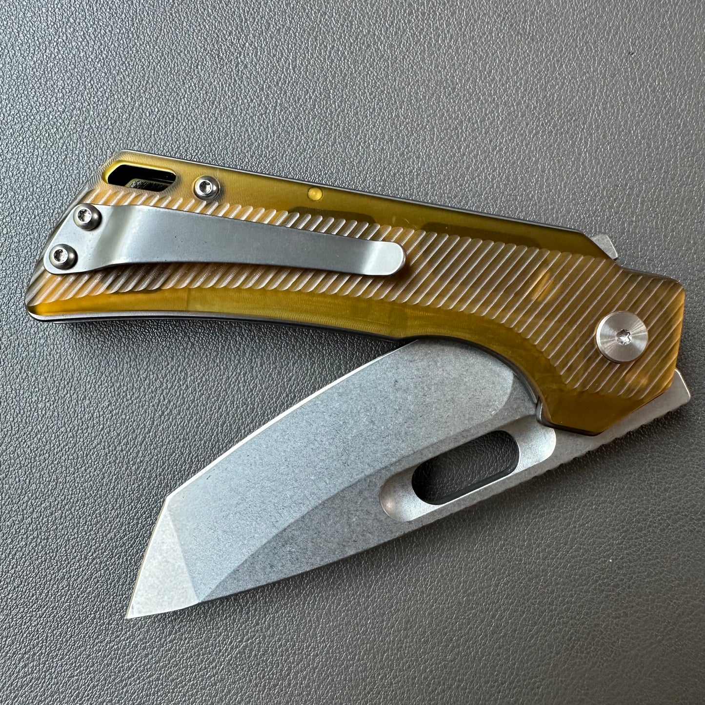 SRM 14C28N steel Ultem handle stone wash finish  — 8/10, knife only.
