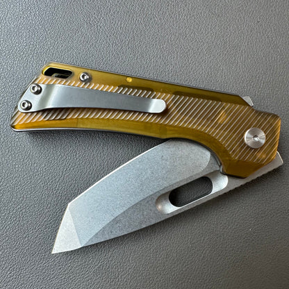 SRM 14C28N steel Ultem handle stone wash finish  — 8/10, knife only.