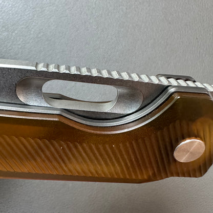 SRM 14C28N steel Ultem handle stone wash finish  — 8/10, knife only.