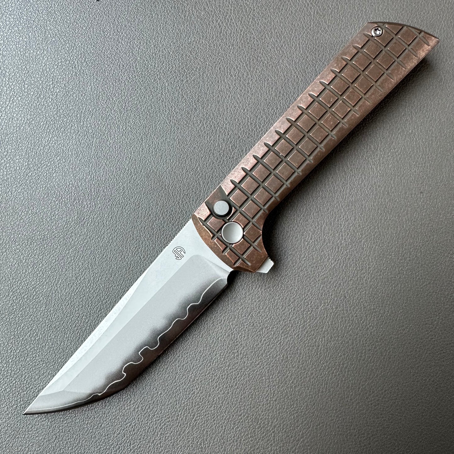 Chop2 copper handle flipper tab SLD-Magic steel button lock