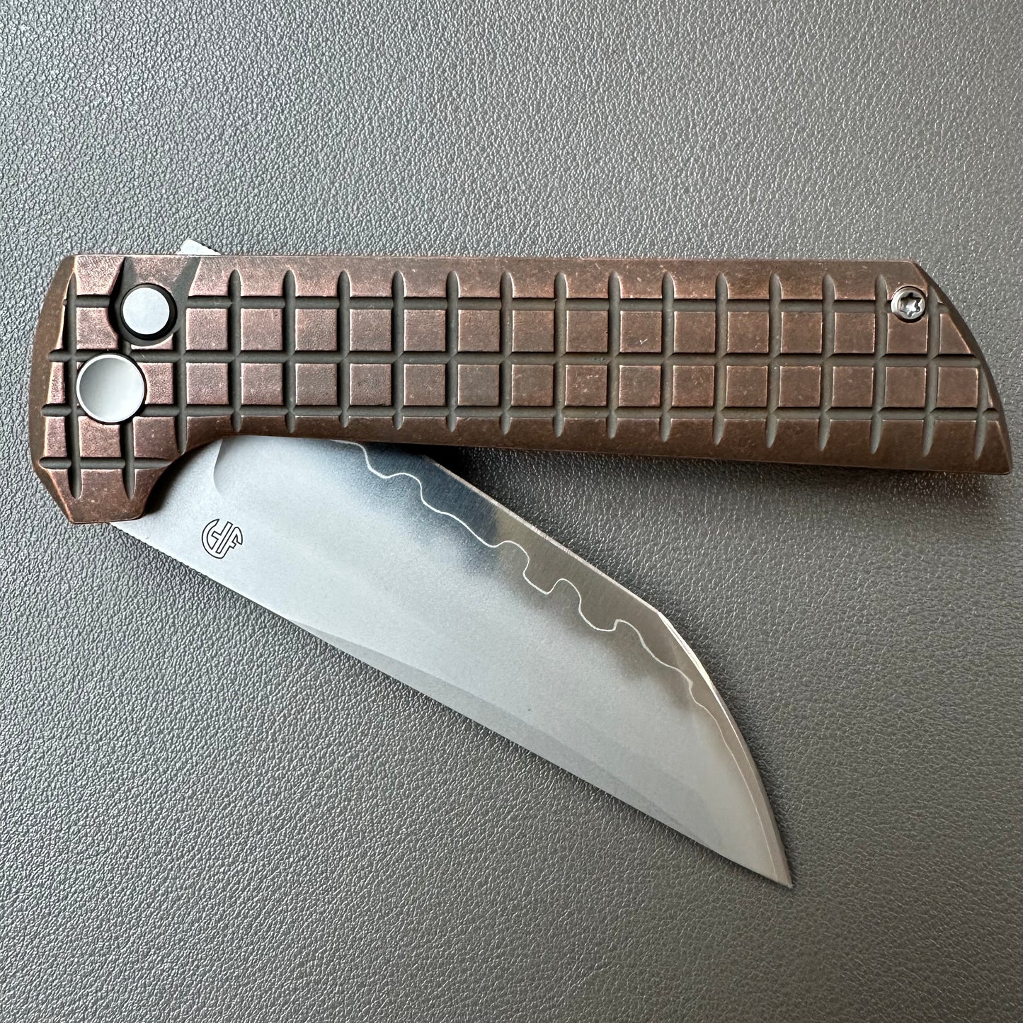 Chop2 copper handle flipper tab SLD-Magic steel button lock
