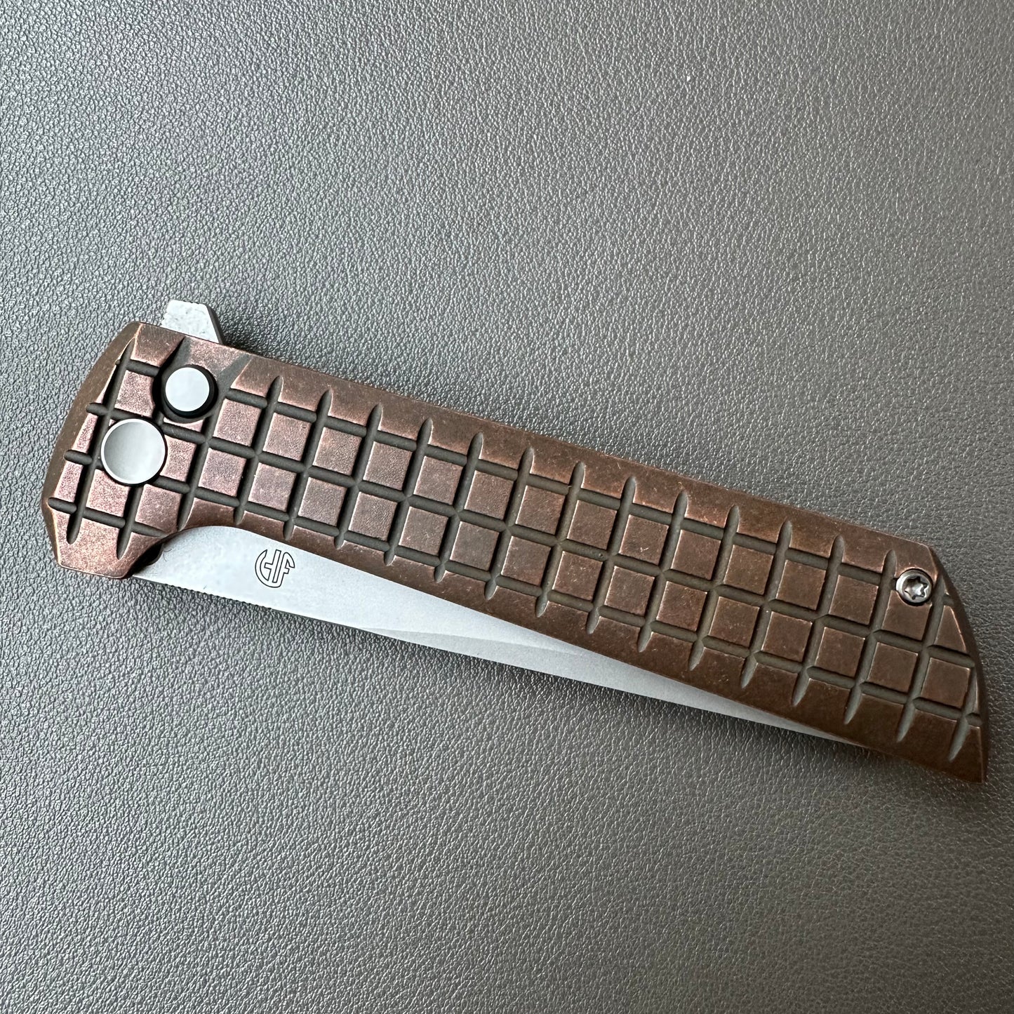 Chop2 copper handle flipper tab SLD-Magic steel button lock