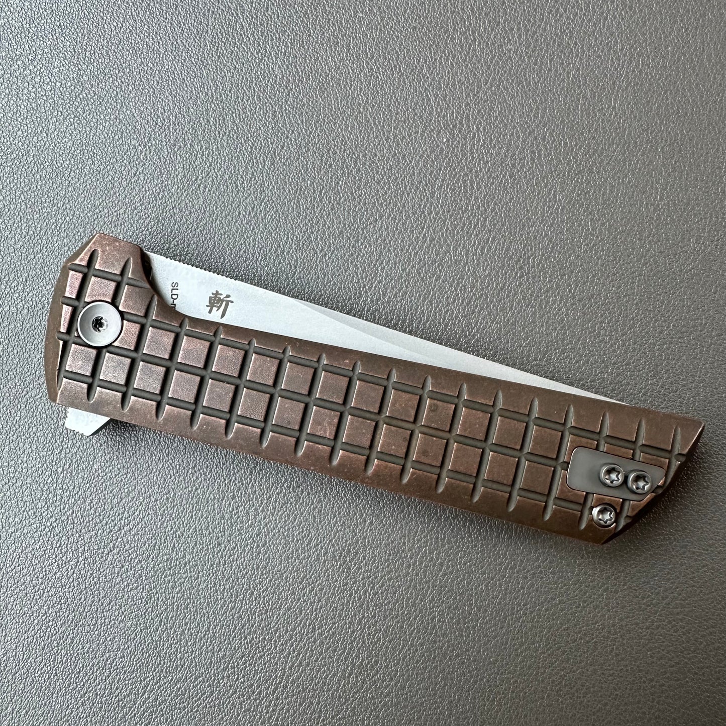 Chop2 copper handle flipper tab SLD-Magic steel button lock