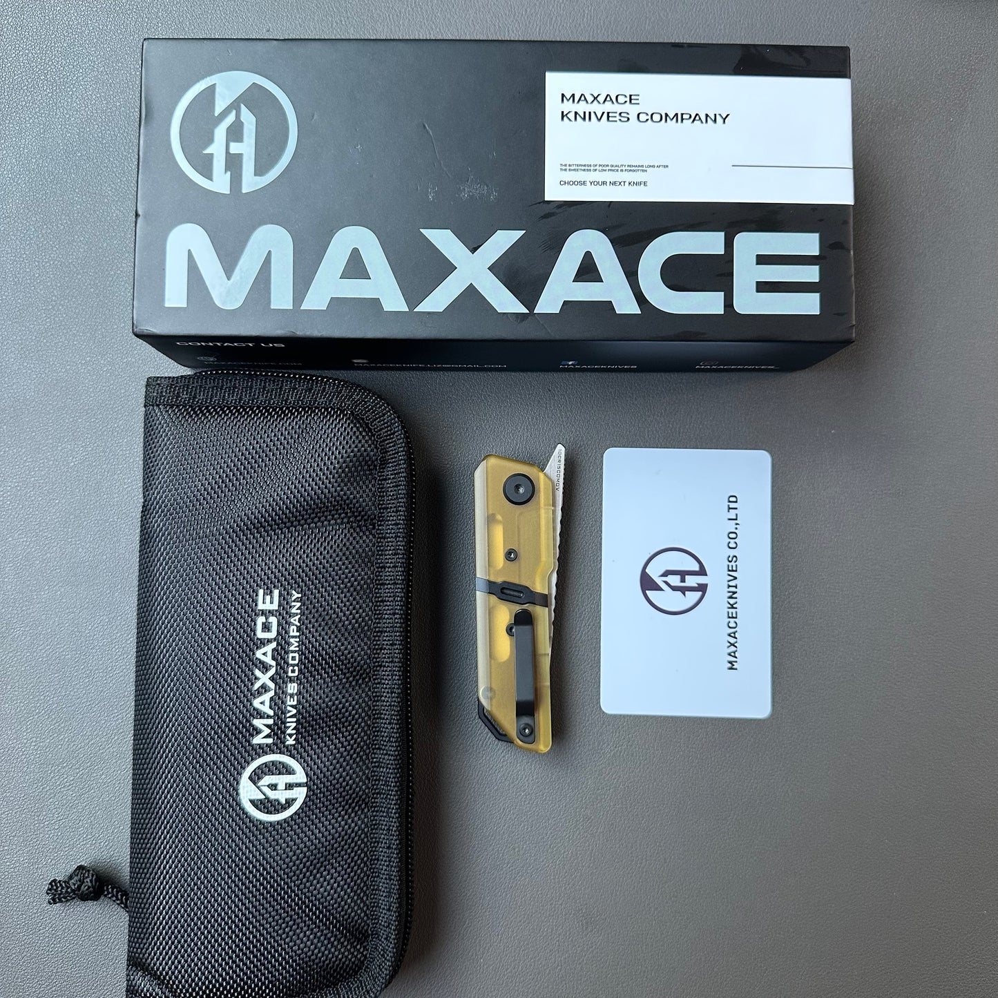Maxace Capsule2 Ultem scales CPM-Magnacut steel