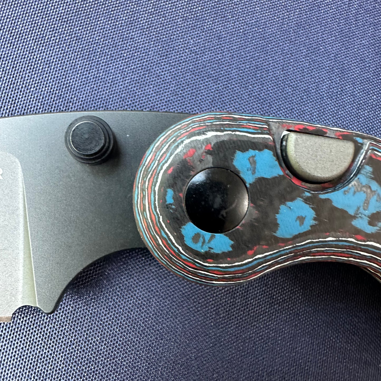 Kizer Microbe Fat Carbon Fiber handle M390