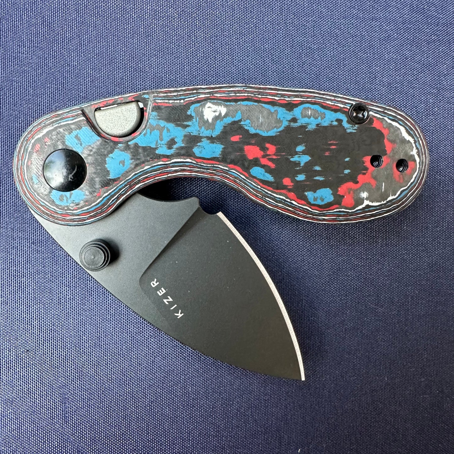Kizer Microbe Fat Carbon Fiber handle M390