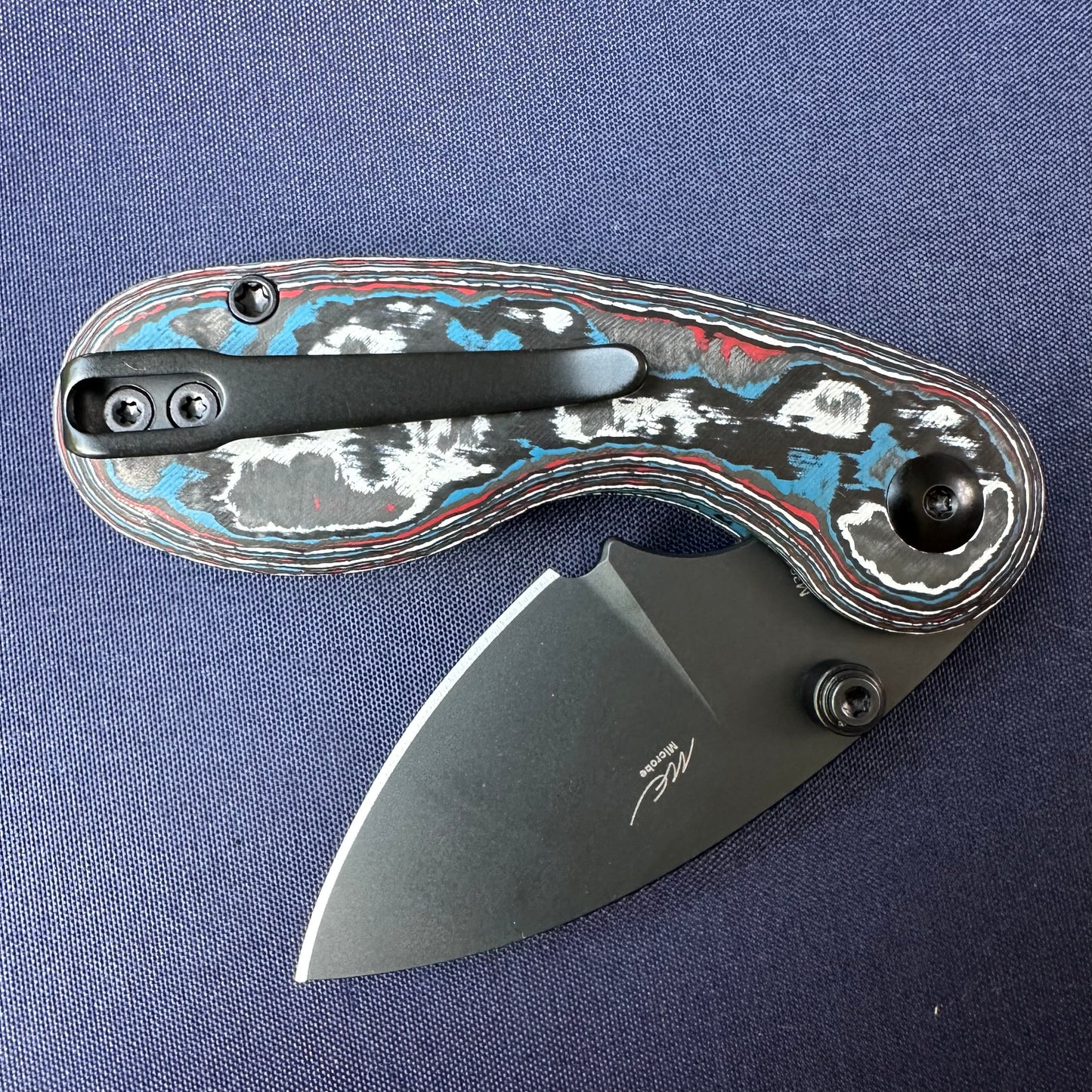Kizer Microbe Fat Carbon Fiber handle M390