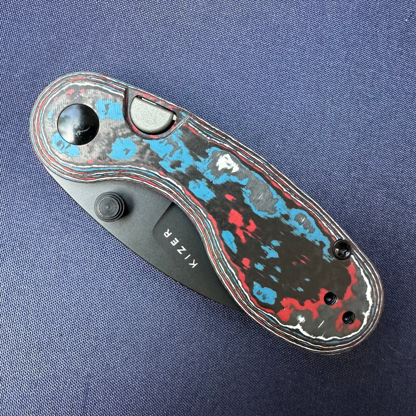 Kizer Microbe Fat Carbon Fiber handle M390