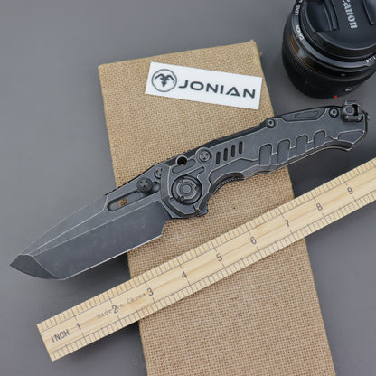 District 9 Catastrophe black stone wash finish