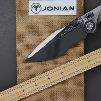 District 9 Rock Zirmascus Inlays DLC blade finish