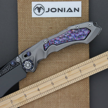 District 9 Rock Zirmascus Inlays DLC blade finish