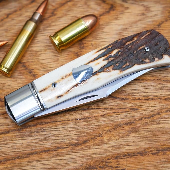 The KAIKEN Huai Jian Silver Carbon Fiber Red SLD Outdoor Folding Knife