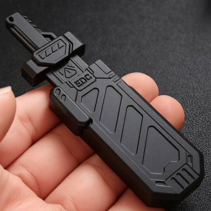 EDC MOT saw Sword Crack Pressure card-pushing mechanical portable high-end metal toy Trendy play stress-relieving fidget Spinner