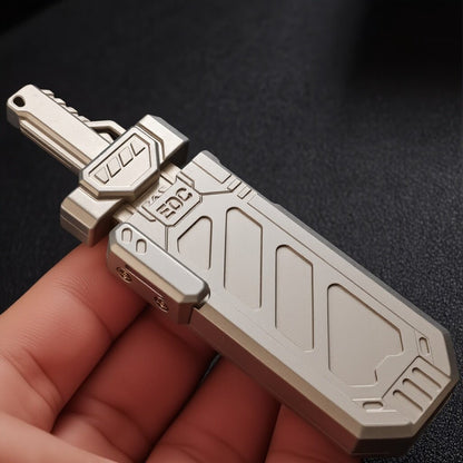 EDC MOT saw Sword Crack Pressure card-pushing mechanical portable high-end metal toy Trendy play stress-relieving fidget Spinner